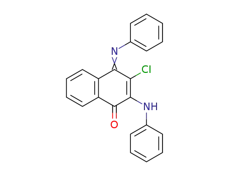 Molecular Structure of 303159-24-2 (2-anilino-3-chloro-[1,4]naphthoquinone-4-phenylimine)