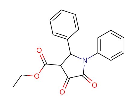 Molecular Structure of 5469-63-6 (ethyl 4,5-dioxo-1,2-diphenyl-pyrrolidine-3-carboxylate)