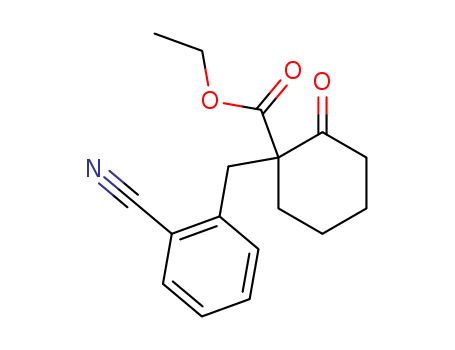 Cyclohexanecarboxylicacid, 1-[(2-cyanophenyl)methyl]-2-oxo-, ethyl ester cas  6975-01-5