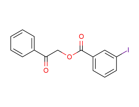 Molecular Structure of 55153-30-5 (3-Iodobenzoic acid phenacyl ester)