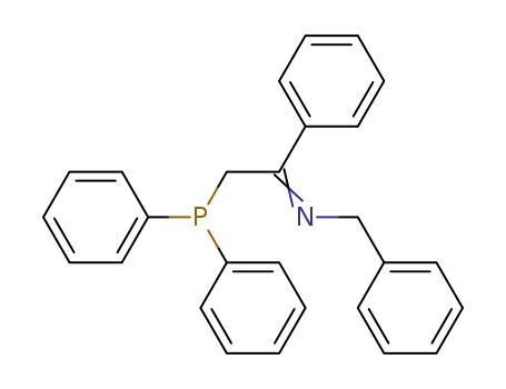 Molecular Structure of 390387-72-1 (Benzenemethanamine, N-[2-(diphenylphosphino)-1-phenylethylidene]-)
