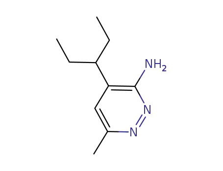 Molecular Structure of 910552-61-3 (6-methyl-4-(pentan-3-yl)pyridazin-3-amine)