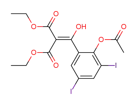 diethyl 2-{hydroxy[3,5-diiodo-2-(acetoxy)phenyl]methylene}malonate