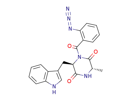 (3S,6R)-1-(o-Azidobenzoyl)-3-methyl-6-(3-indolylmethyl)-2,5-piperazinedione