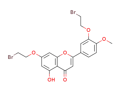 Molecular Structure of 282096-87-1 (3',7-bis-O-(2-bromoethyl)diosmetin)