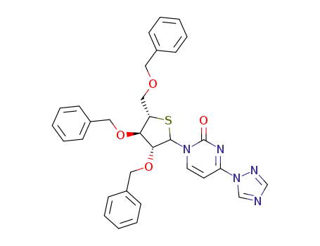 1-((3R,4R,5S)-3,4-Bis-benzyloxy-5-benzyloxymethyl-tetrahydro-thiophen-2-yl)-4-[1,2,4]triazol-1-yl-1H-pyrimidin-2-one