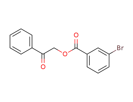 Molecular Structure of 55153-27-0 (3-Bromobenzoic acid phenacyl ester)