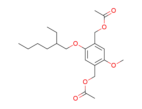 Molecular Structure of 245731-57-1 (1,4-Benzenedimethanol, 2-[(2-ethylhexyl)oxy]-5-methoxy-, diacetate)