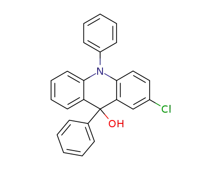 Molecular Structure of 6321-78-4 (2-chloro-9,10-diphenyl-9,10-dihydroacridin-9-ol)