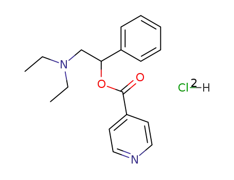 Molecular Structure of 108367-25-5 (4-{[2-(diethylammonio)-1-phenylethoxy]carbonyl}pyridinium dichloride)