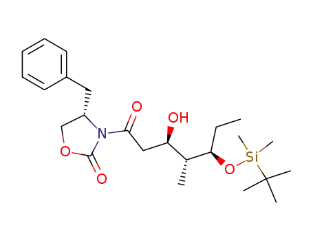 (4S,3'R,4'R,5R)-4-benzyl-3-[5'-(tert-butyldimethylsilyloxy)-3'-hydroxy-4'-methylheptanoyl]-2-oxazolidinone