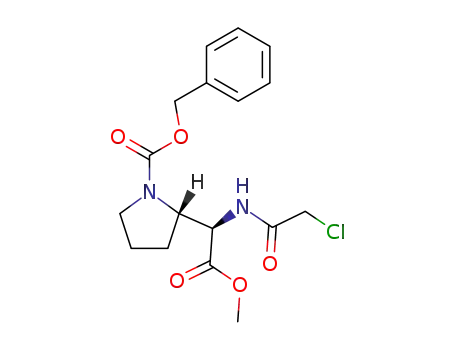 methyl 1-carbobenzyloxy-2S-pyrrolidinyl-αR-(chloroacetylamino)acetate