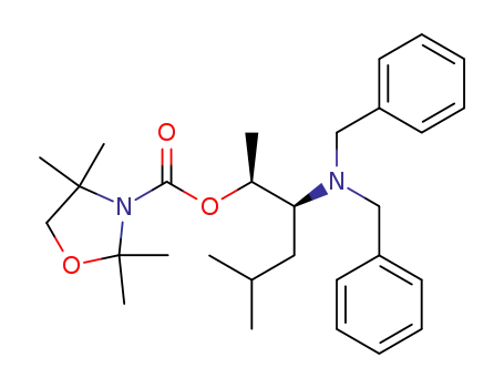 2,2,4,4-Tetramethyl-oxazolidine-3-carboxylic acid (1S,2S)-2-dibenzylamino-1,4-dimethyl-pentyl ester