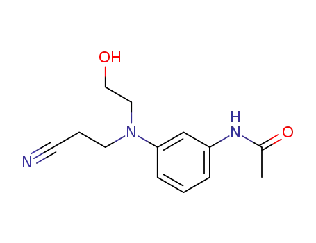 Molecular Structure of 55379-84-5 (N-[3-[(2-cyanoethyl)(2-hydroxyethyl)amino]phenyl]acetamide)