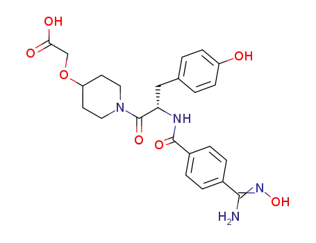 {1-[2-[4-(<i>N</i>-hydroxycarbamimidoyl)-benzoylamino]-3-(4-hydroxy-phenyl)-propionyl]-piperidin-4-yloxy}-acetic acid