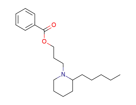 Molecular Structure of 64050-38-0 (3-(2-Pentylpiperidino)propyl=benzoate)