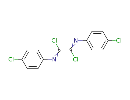 Molecular Structure of 52426-95-6 (Ethanediimidoyl dichloride, bis(4-chlorophenyl)-)