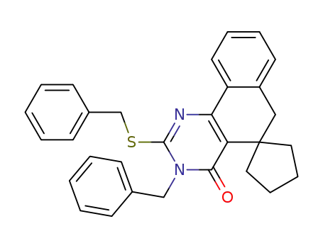 3-benzyl-2-(benzylsulfanyl)-5,6-dihydrospiro(benzo[h]quinazoline-5,1'-cyclopentane)-4(3H)-one