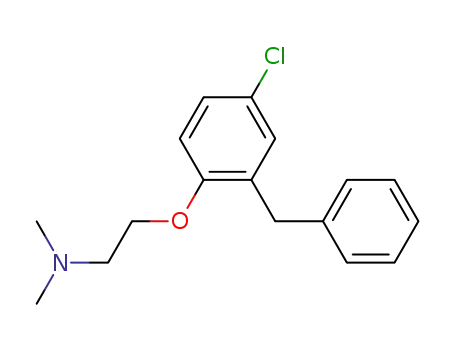 Molecular Structure of 68032-84-8 (2-(2-benzyl-4-chlorophenoxy)-N,N-dimethylethanamine)