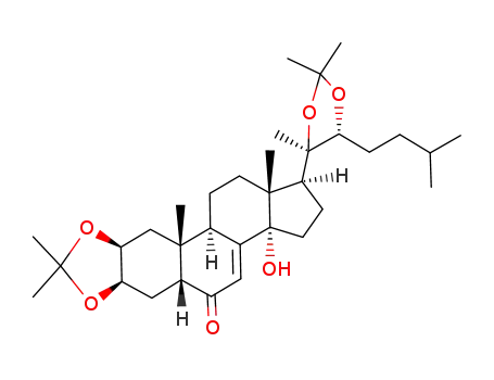 Molecular Structure of 14188-76-2 (2,3:20,22-di-O-isopropylideneponasterone A)