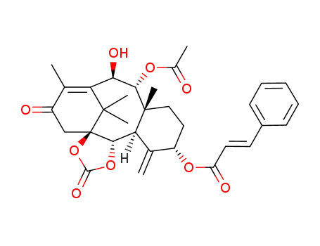 9-O-Acetyl-5-O-cinnamoyltaxicine 1,2-carbonate