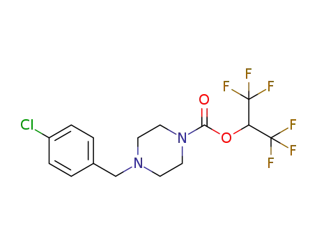 1,1,1,3,3,3-hexafluoropropan-2-yl 4-(4-chlorobenzyl)piperazine-1-carboxylate