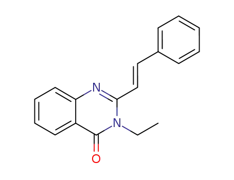 Molecular Structure of 1195615-34-9 (3-ethyl-2-(2-phenylvinyl)-4(3H)-quinazolinone)