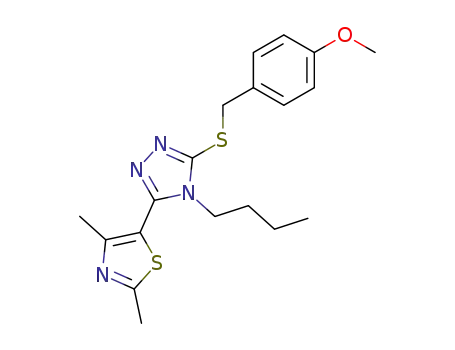 4-butyl-3-(2,4-dimethyl-thiazol-5-yl)-5-(4-methoxy-benzylsulfanyl)-4<i>H</i>-[1,2,4]triazole