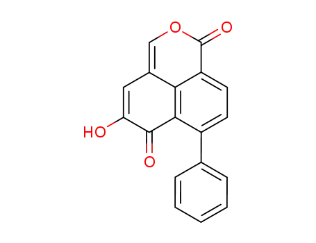 Molecular Structure of 37011-64-6 (5-Hydroxy-7-phenyl-1H,6H-naphtho[1,8-cd]pyran-1,6-dione)