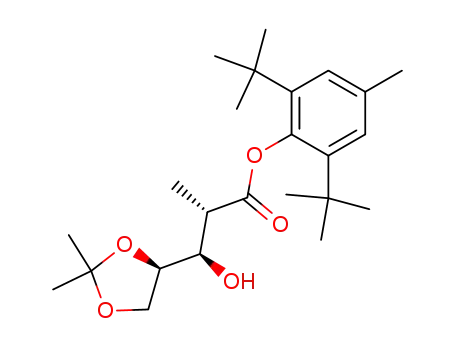 Molecular Structure of 74262-85-4 ((4R)-2.6-di-tert-butyl-4-methylphenyl-4,5-O-Isopropylidene-3,4,5-trihydroxy-2-methylpentanoate)