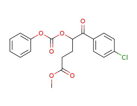 Molecular Structure of 198064-80-1 (methyl 5-(4-chlorophenyl)-5-oxo-4-(phenyoxycarbonyloxy)pentanoate)