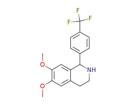 Molecular Structure of 596788-79-3 (Isoquinoline,
1,2,3,4-tetrahydro-6,7-dimethoxy-1-[4-(trifluoromethyl)phenyl]-)