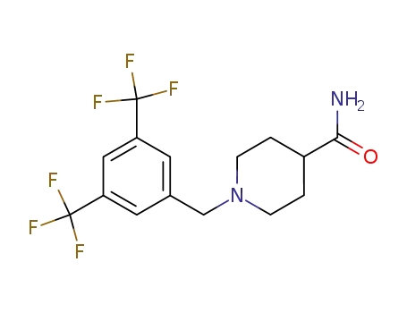 1-(3,5-bis-trifluoromethyl-benzyl)-piperidine-4-carboxylic acid amide