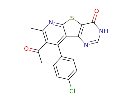 8-Acetyl-9-(4-chloro-phenyl)-7-methyl-3H-pyrido[3',2':4,5]thieno[3,2-d]pyrimidin-4-one