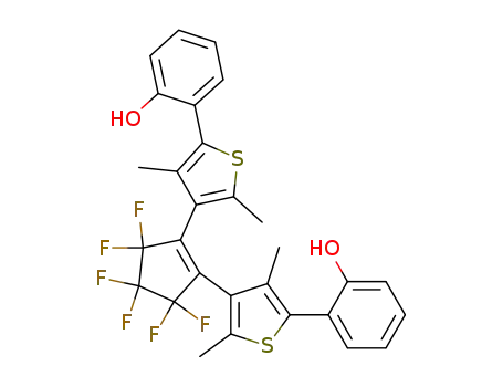 Molecular Structure of 440671-11-4 (Phenol,
2,2'-[(3,3,4,4,5,5-hexafluoro-1-cyclopentene-1,2-diyl)bis(3,5-dimethyl-4,
2-thiophenediyl)]bis-)