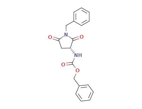 Molecular Structure of 1219424-59-5 (1-Benzyl-3-N-Cbz-amino-2,5-dioxo-pyrrolidine)
