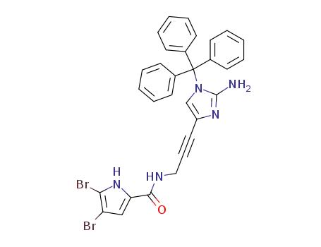 4,5-dibromo-1H-pyrrole-2-carboxylic acid [3-(2-amino-1-trityl-1H-imidazol-4-yl)-prop-2-ynyl]-amide