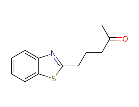 Molecular Structure of 88611-57-8 (2-Pentanone,5-(2-benzothiazolyl)-(7CI))