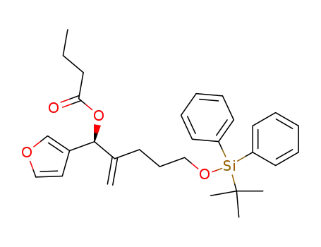 butyric acid 2-[3-(<i>tert</i>-butyl-diphenyl-silanyloxy)-propyl]-1-furan-3-yl-allyl ester