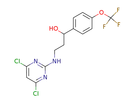4,6-dichloro-2-[3'-hydroxy-3'-(4''-trifluoromethoxyphenyl)propylamino]pyrimidine