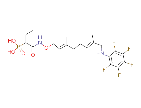 [1-((2E,6E)-3,7-Dimethyl-8-pentafluorophenylamino-octa-2,6-dienyloxycarbamoyl)-propyl]-phosphonic acid
