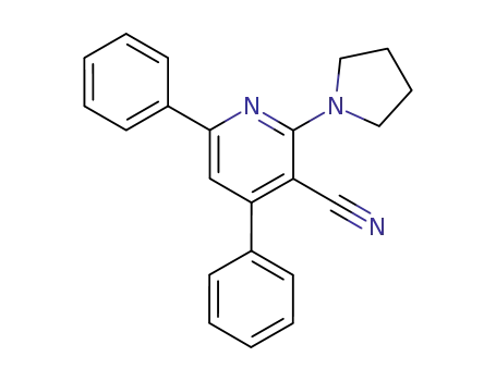 3-Pyridinecarbonitrile, 4,6-diphenyl-2-(1-pyrrolidinyl)-