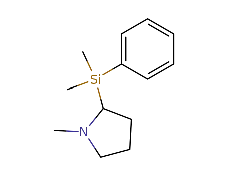 Molecular Structure of 802982-79-2 (Pyrrolidine, 2-(dimethylphenylsilyl)-1-methyl- (9CI))