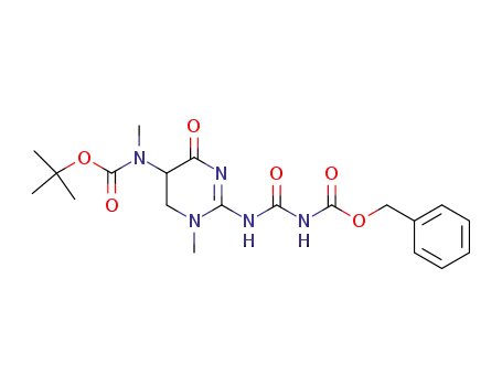 Carbamic acid,
methyl[1,4,5,6-tetrahydro-1-methyl-4-oxo-2-[[[[(phenylmethoxy)carbonyl]
amino]carbonyl]amino]-5-pyrimidinyl]-, 1,1-dimethylethyl ester