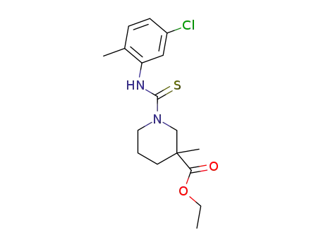 3-Piperidinecarboxylic acid,
1-[[(5-chloro-2-methylphenyl)amino]thioxomethyl]-3-methyl-, ethyl ester