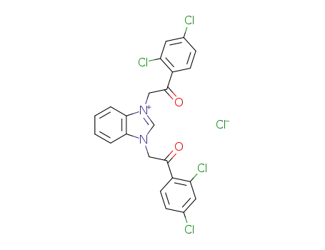 1H-Benzimidazolium,  1,3-bis[2-(2,4-dichlorophenyl)-2-oxoethyl]-,  chloride  (9CI)