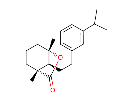 Molecular Structure of 57119-17-2 ((1R,8-syn)-1,5α-Dimethyl-8-[2-(3-isopropylphenyl)ethyl]-6-oxabicyclo[3.2.1]octan-7-one)