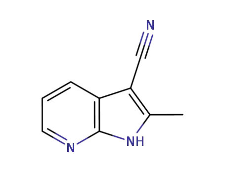 Molecular Structure of 954112-82-4 (2-Methyl-1H-pyrrolo[2,3-b]pyridine-3-carbonitrile)