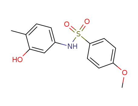 Molecular Structure of 723256-66-4 (N-(3-hydroxy-4-methylphenyl)-4-methoxybenzenesulfonamide)