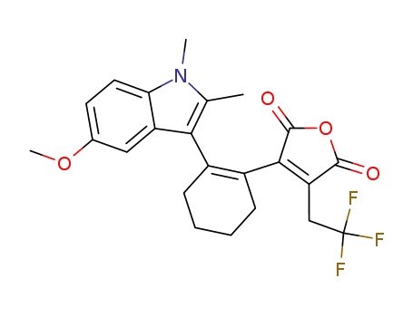 2,5-Furandione,
3-[2-(5-methoxy-1,2-dimethyl-1H-indol-3-yl)-1-cyclohexen-1-yl]-4-(2,2,2-
trifluoroethyl)-